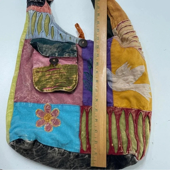 Boho Crossbody Bag made in Nepal *flaw* 3494 - Picture 2 of 9